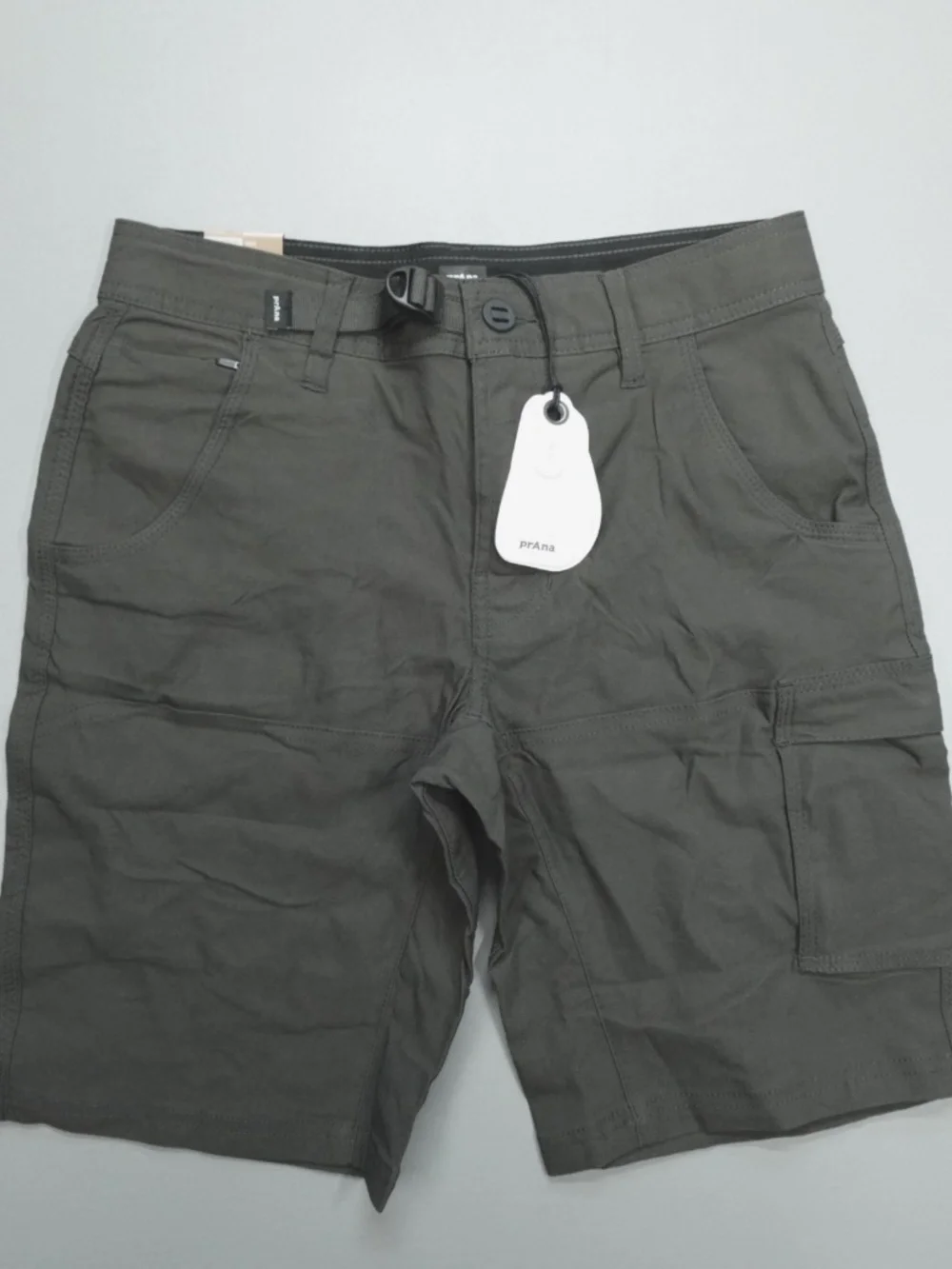 prAna Mens Stretch Zion II Gray Outdoor Hiking Cargo Shorts  28/10 NWT Dark Iron